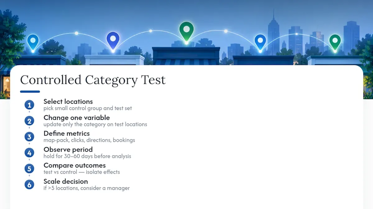 Controlled local category testing process