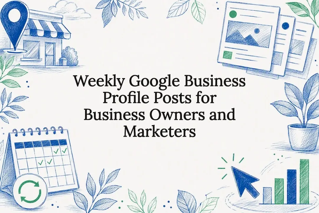Decorative Google Business Profile post illustration
