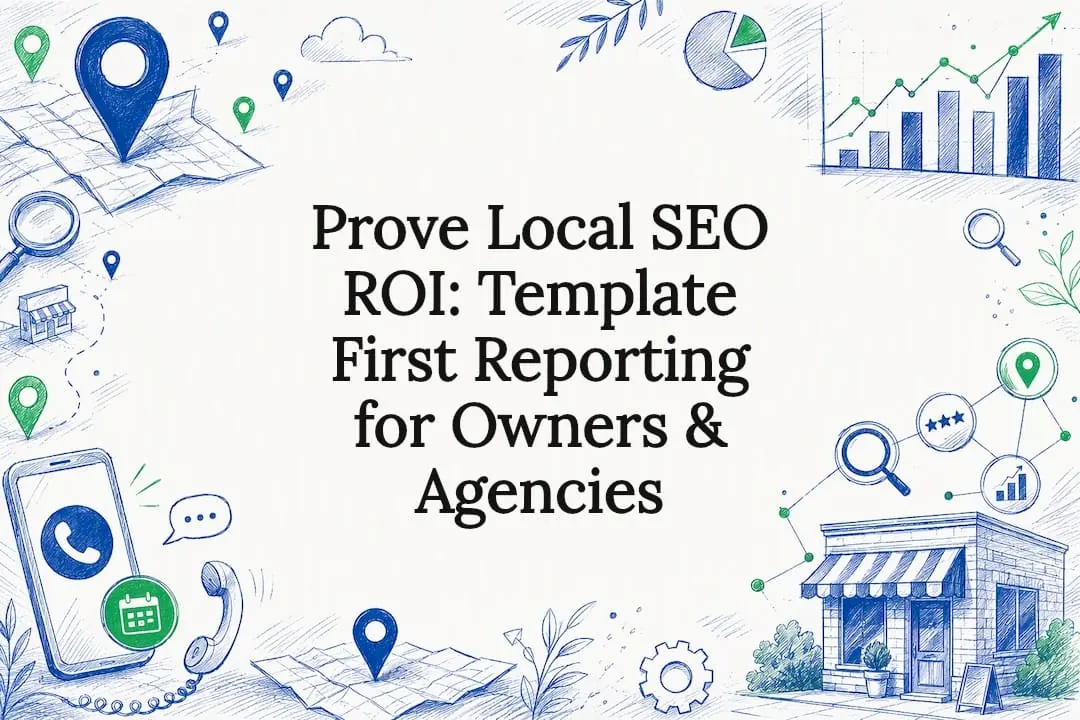 Decorative local SEO reporting title card