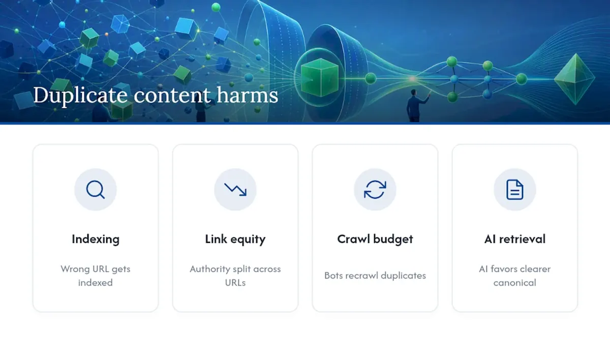 Four impacts of duplicate content SEO