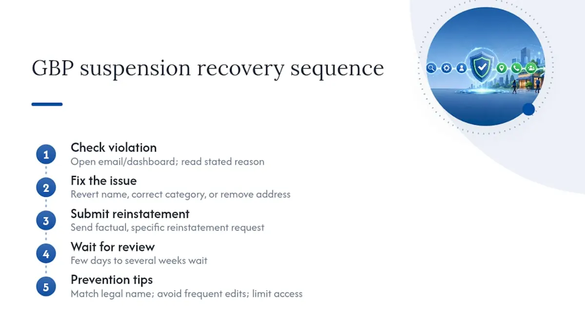Google profile suspension recovery process