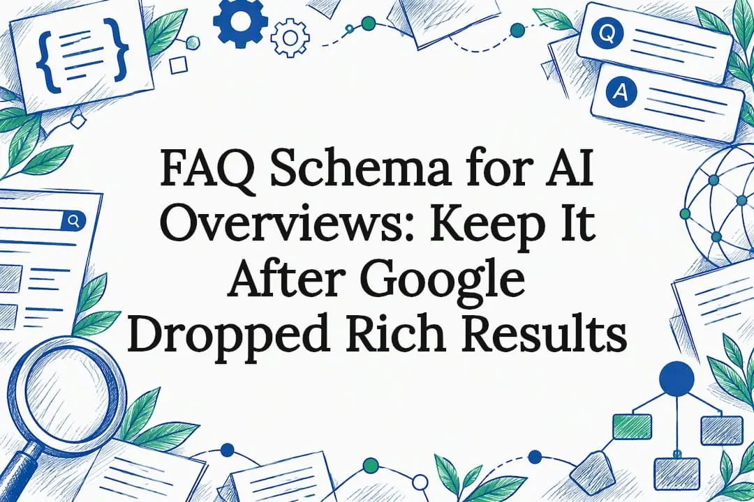Hand-drawn FAQ schema title card