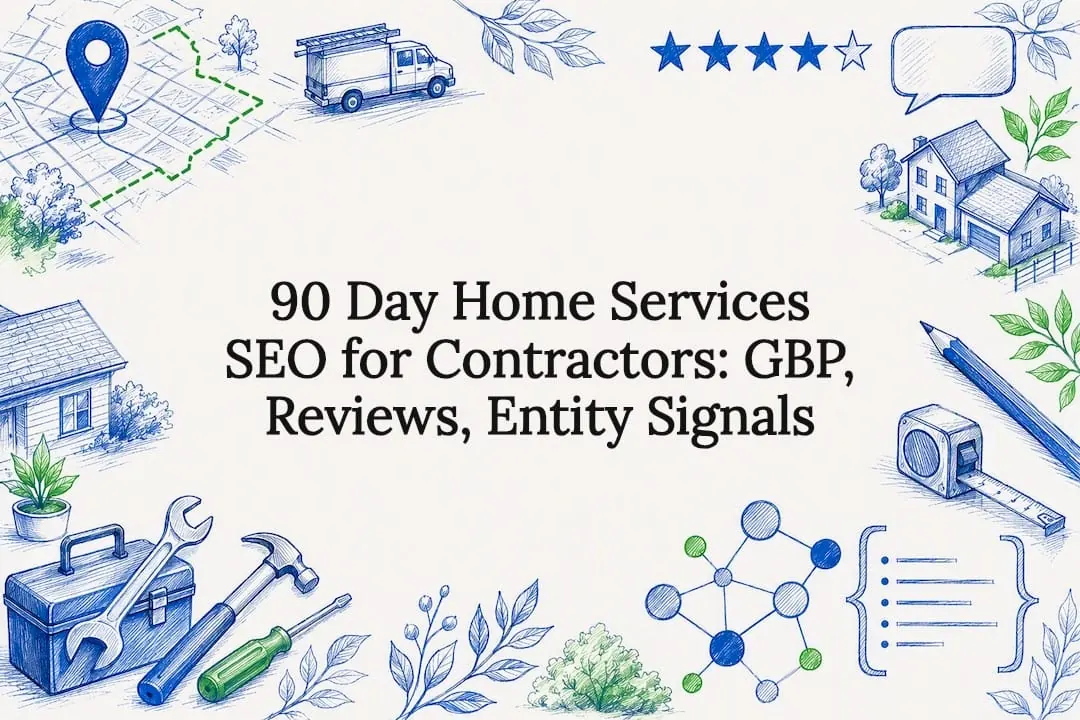 Home services SEO title card illustration