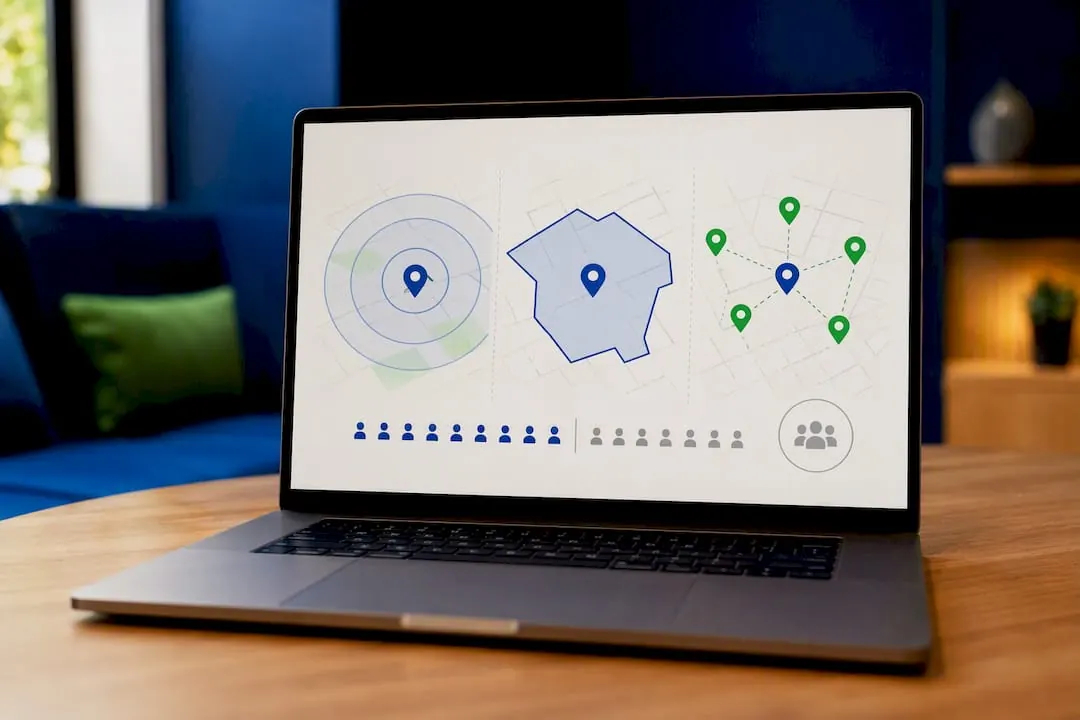 Illustration of three local targeting methods