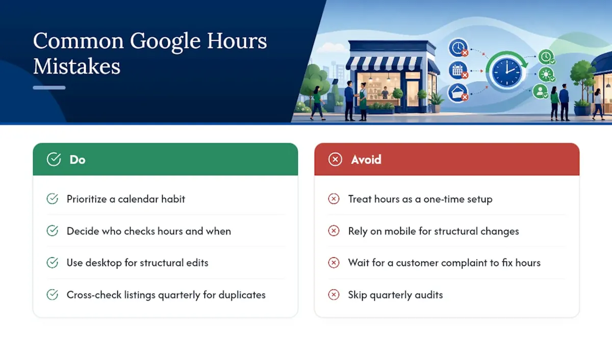 What Business Owners Get Wrong About Google Hours, overview diagram