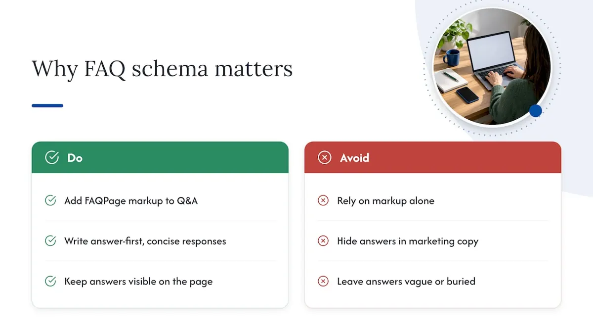 Why FAQ schema still matters for AI Overviews and answer engines, overview diagram