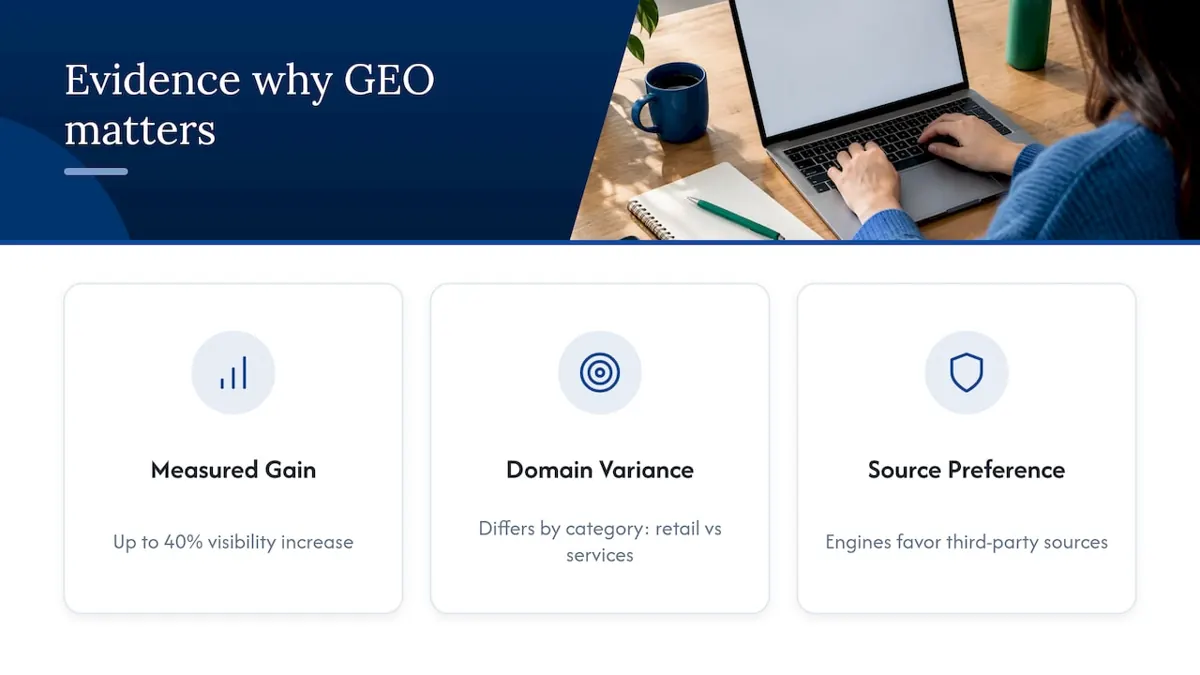 Why GEO matters now: the evidence behind the shift, overview diagram